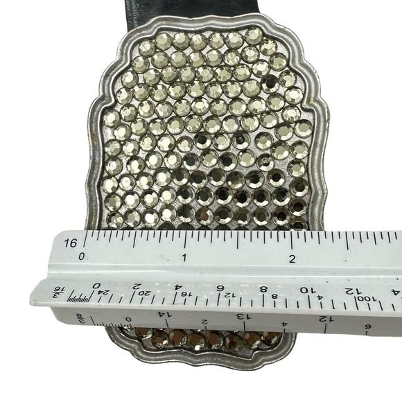 WESTERN women\'s leather belt with EMBELLISHED BUCKLE - rhinestones - 40\